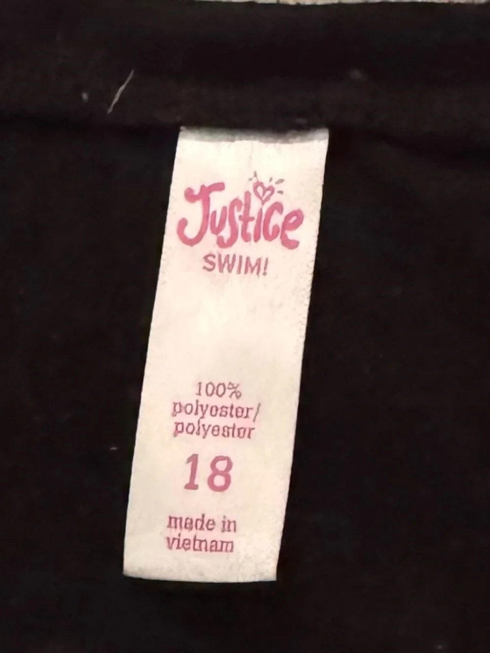 Justice Black Swim Cover-Up in a girls size 18